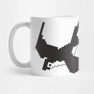 Cute Swallow pixel art (,black print) Mug